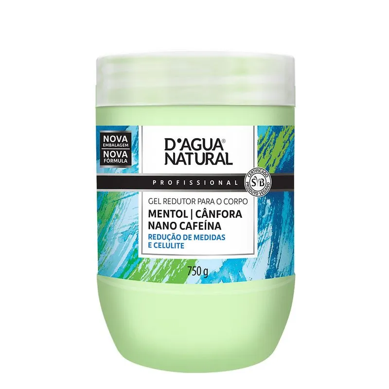 Gel Redutor Mentol E Canfora 750g D'água Natural