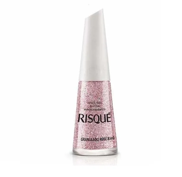 Risque Esmalte Glitter Granulado Rose