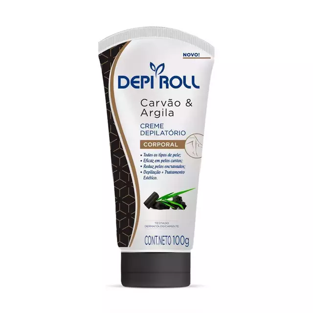 Creme Depilatório Corporal Depi Roll Carvao & Argila 100g