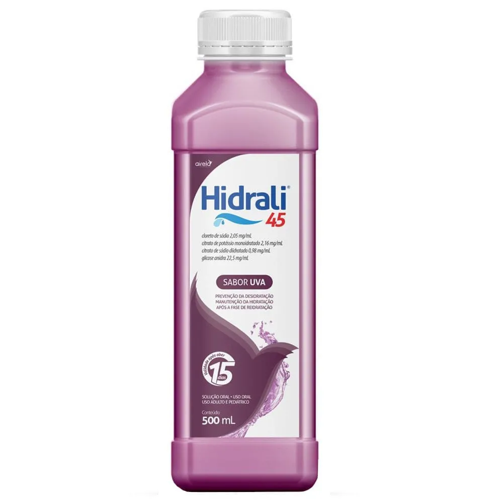 Soro de Reidratação Hidrali 45 Sabor Uva Roxa 500ml