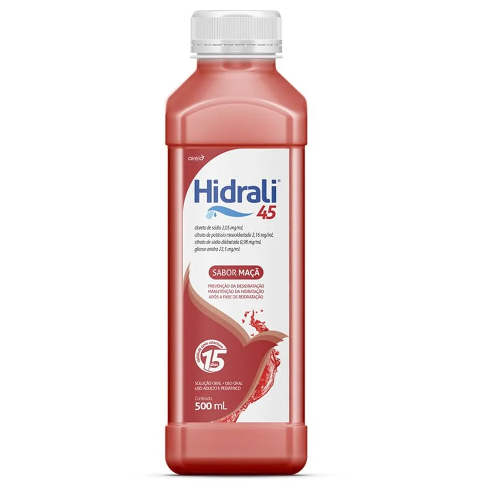 Soro de Reidratação Hidrali 45 Sabor Maçã Vermelha 500ml