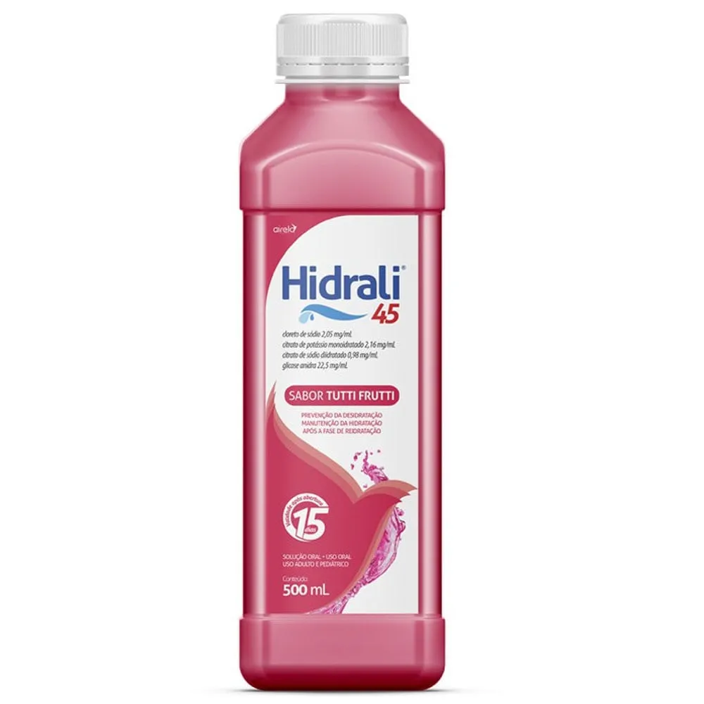 Soro de Reidratação Hidrali 45 Sabor Tutti-Frutti 500ml