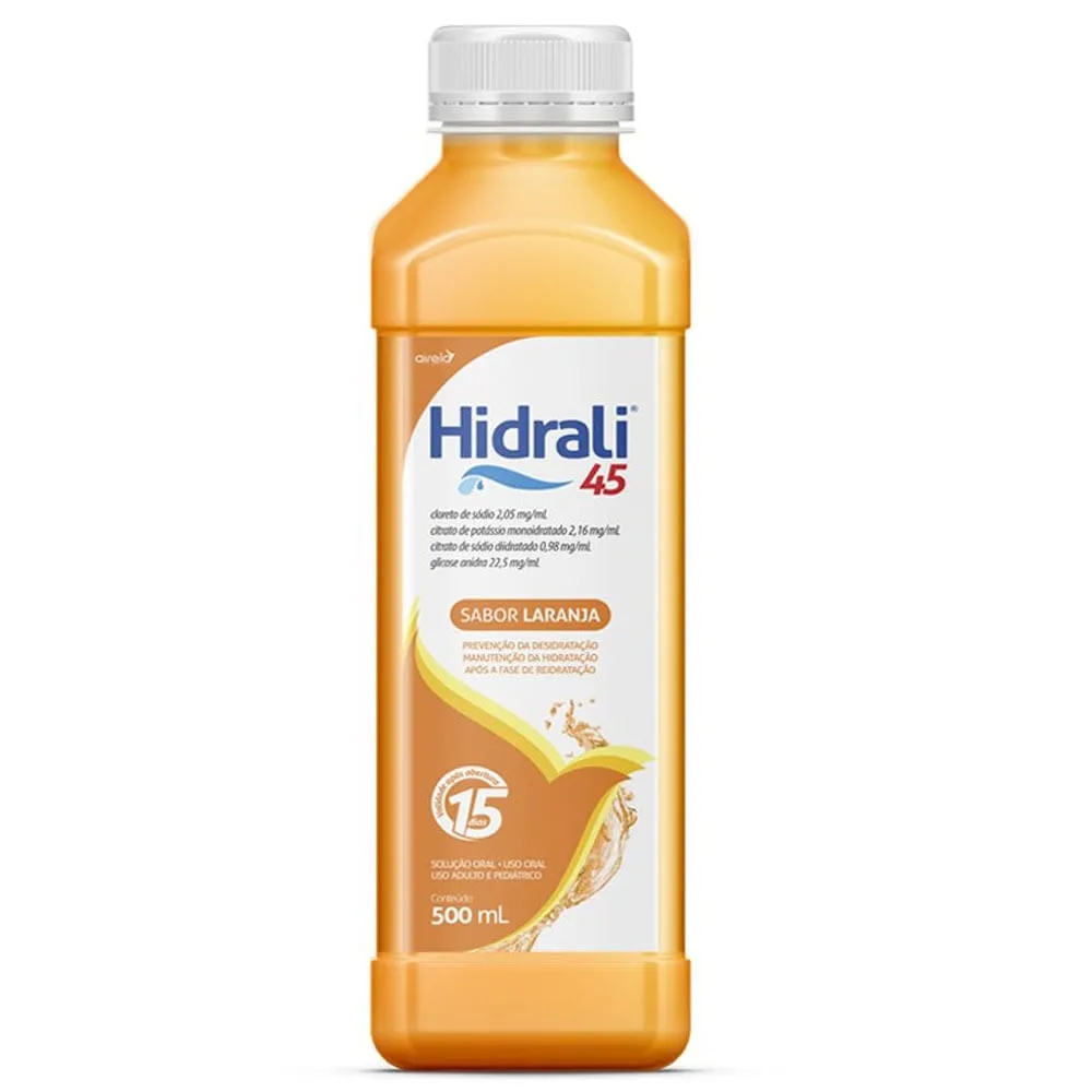 Soro de Reidratação Hidrali 45 Sabor Laranja 500ml
