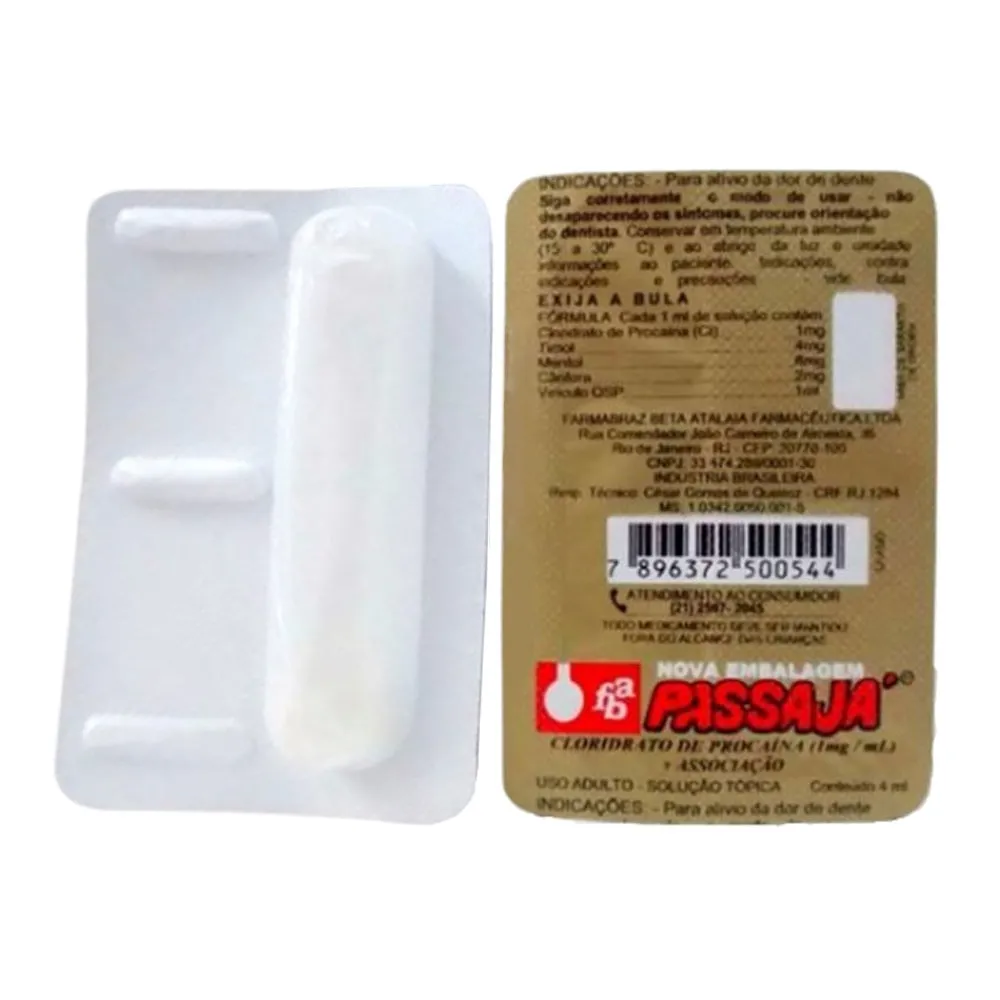 Passaja Anestésico Local Flaconete 4ml