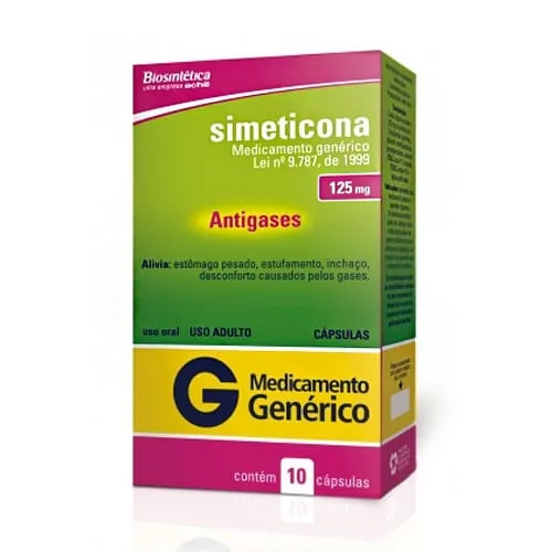 Simeticona 125mg 10 Cápsulas Genérico Biosintética