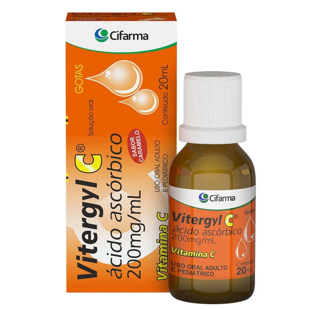 Vitergyl C Gotas Caramelo 200mg 20ml
