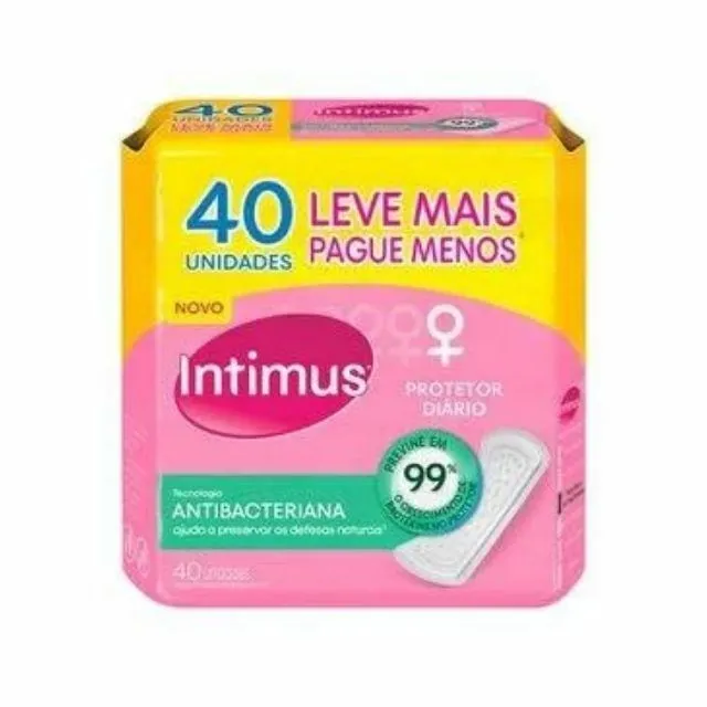 Absorvente Intimus Protetor Diario Antibacteriana Suave 40 Unidades