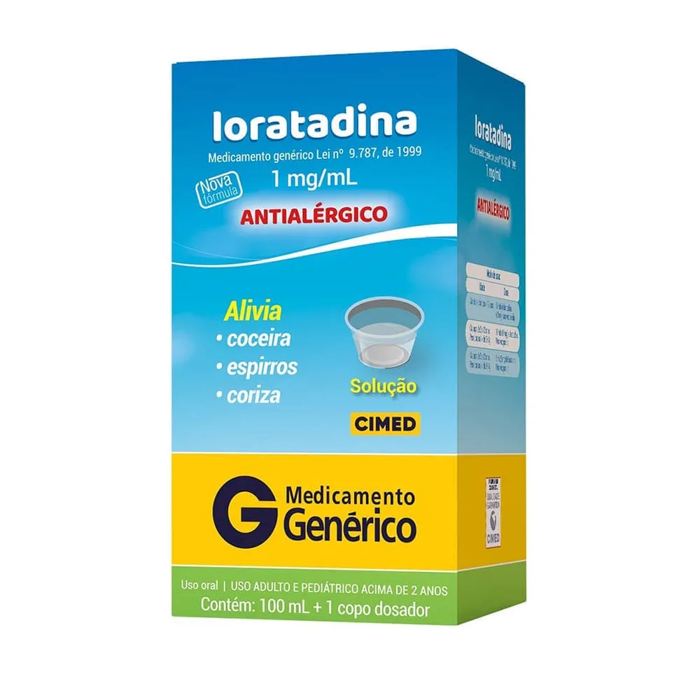 Loratadina Genérico Cimed 1mg/ml Xarope 100ml