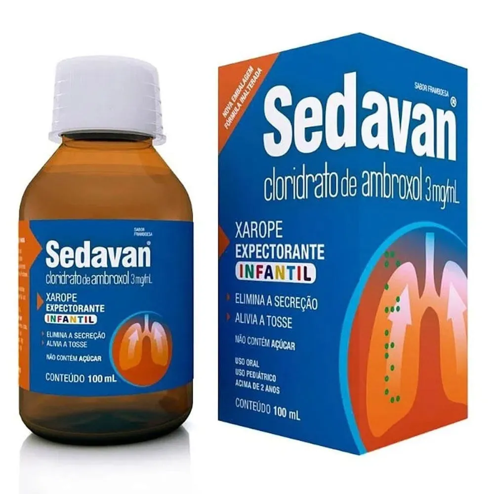 Sedavan Xarope Expectorante Pediátrico Framboesa 3mg 100ml
