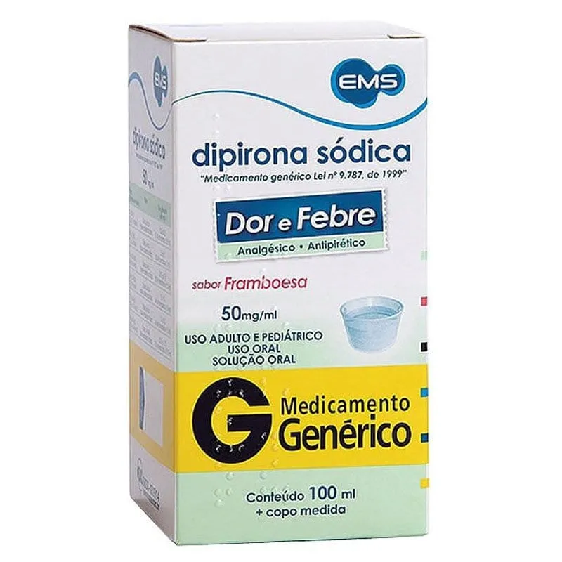 Dipirona Solução Oral 50mg/ml 100ml Genérico Ems