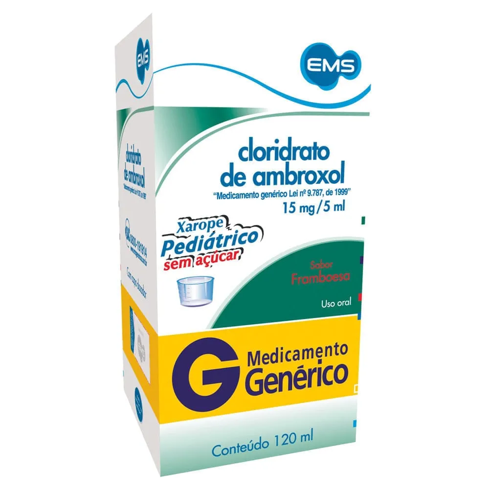 Ambroxol Xarope Infantil 15mg/ml 120ml Genérico EMS