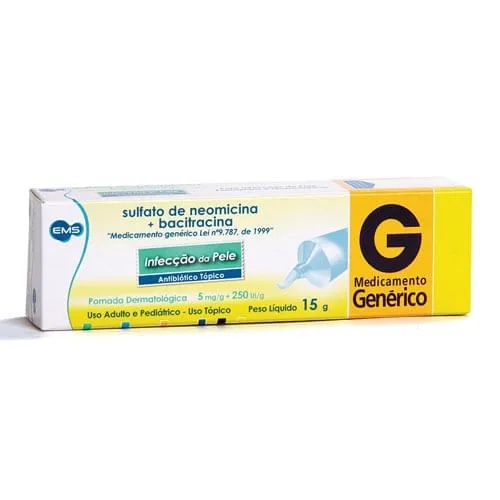 Neomicina+Bacitracina Pomada 15g Genérico EMS