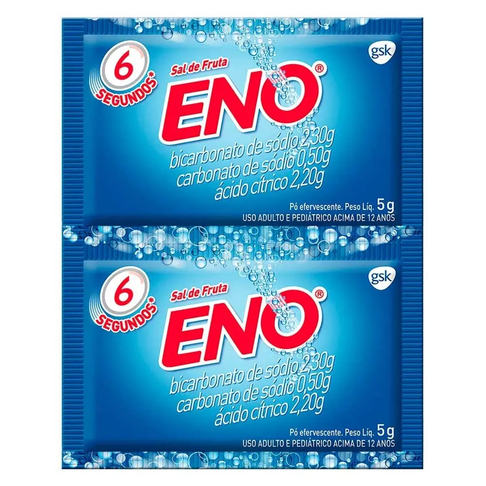 Sal de Fruta Eno Efervescente Tradicional 2 sachês de 5g
