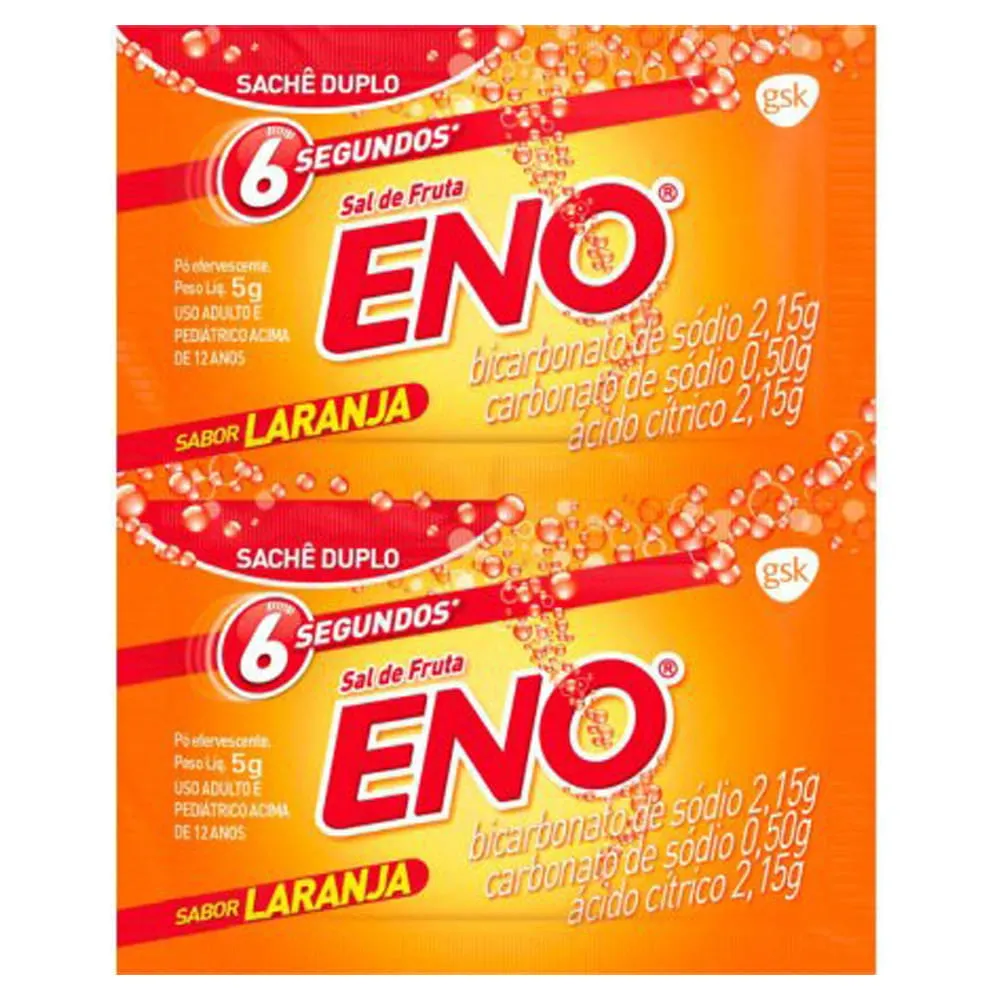 Sal de Fruta Eno Gsk Efervescente Laranja | Com 2 Sachês