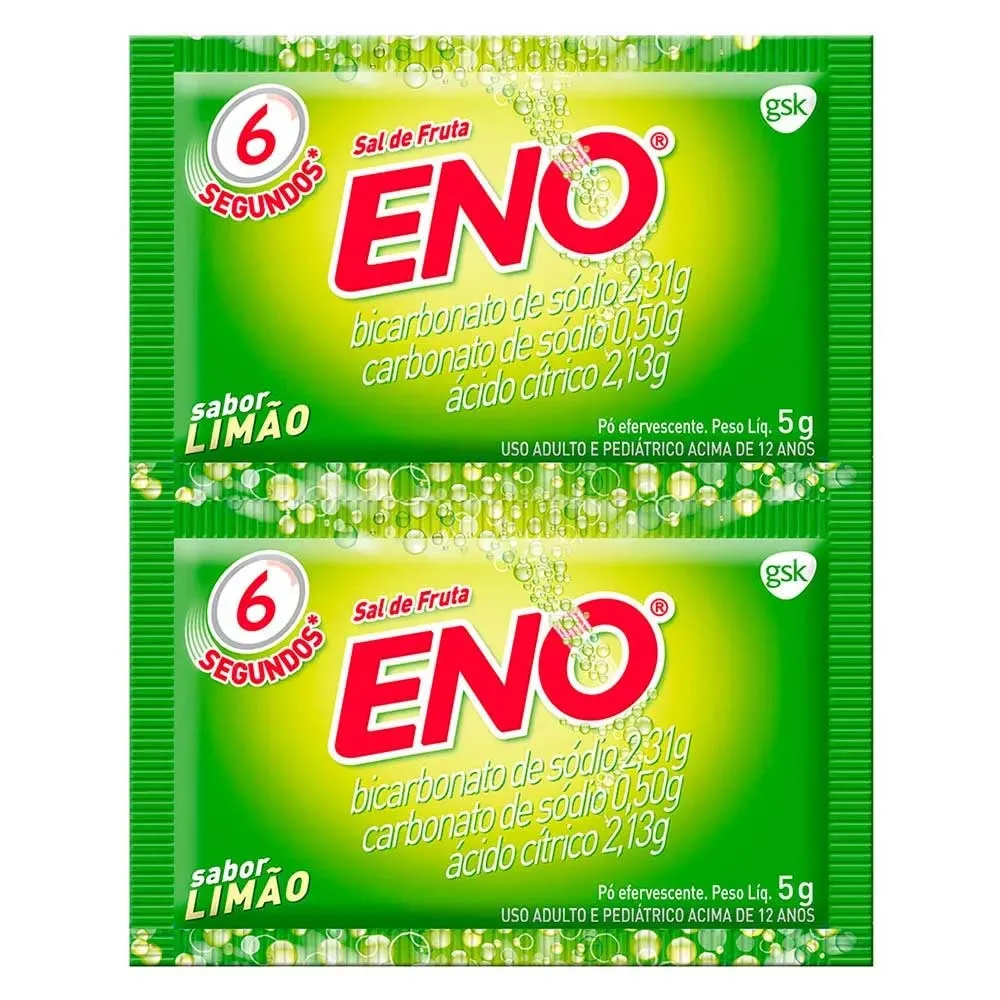 Sal de Fruta Eno Efervescente Limão 2 sachês de 5g