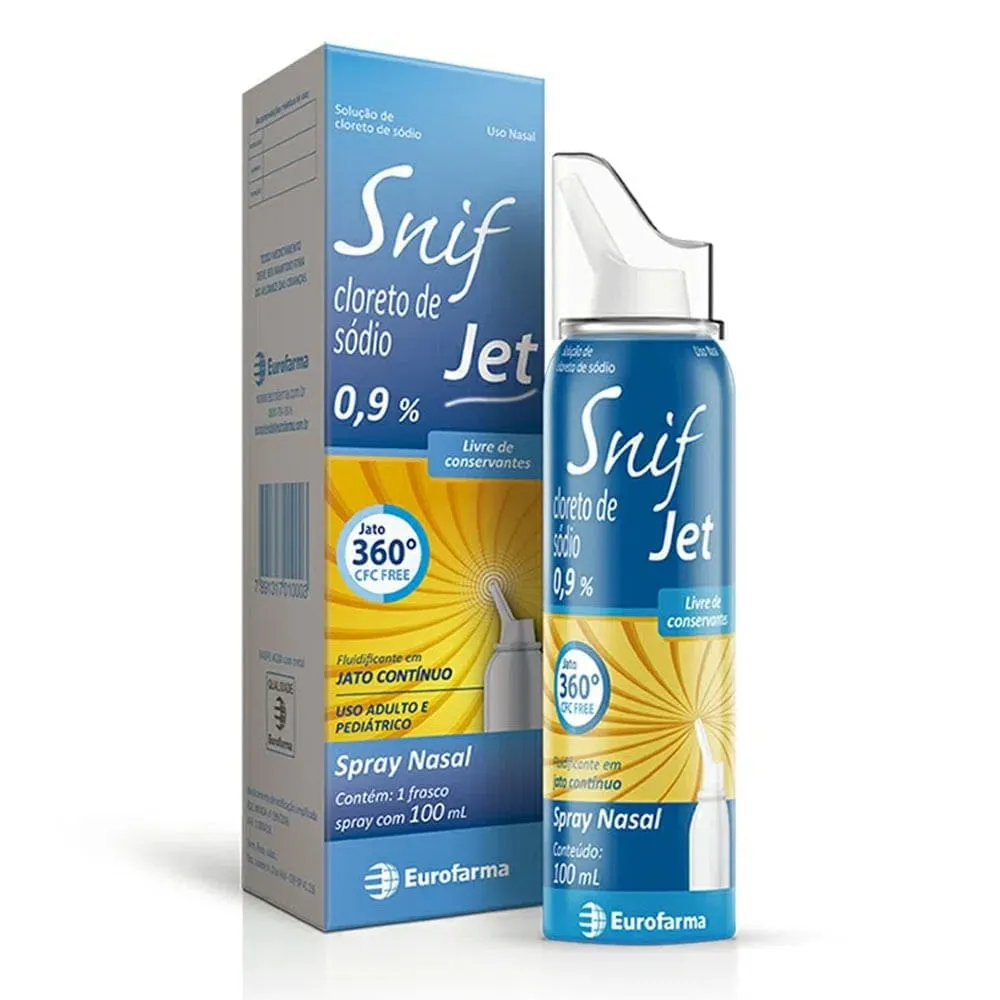 Snif Jet Solução Spray Nasal 0,9% 100ml