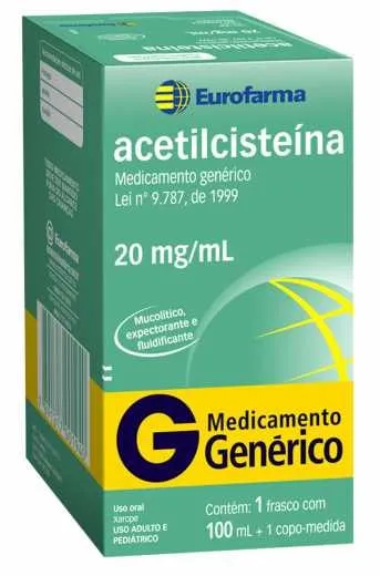Acetilcisteina Xarope Infantil 20Mg 100Ml Genérico Eurofarma