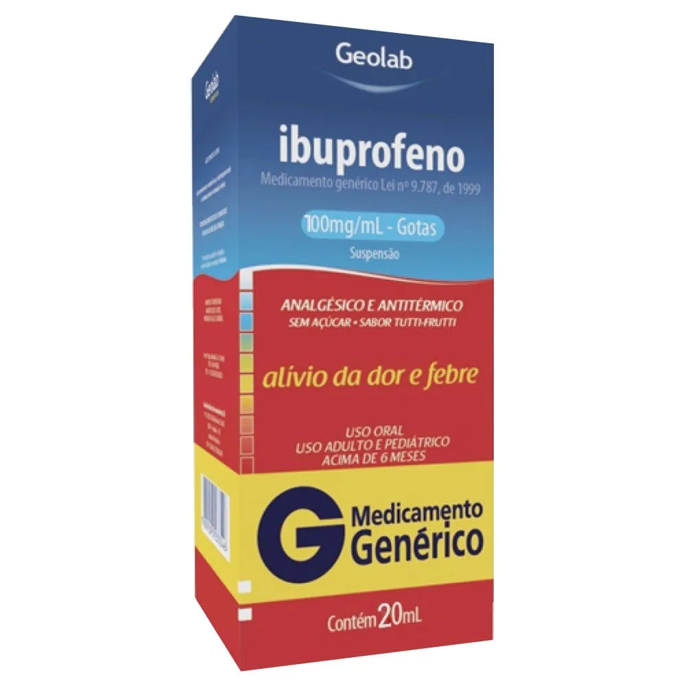 Ibuprofeno 100mg/ml Suspensão Oral 20ml
