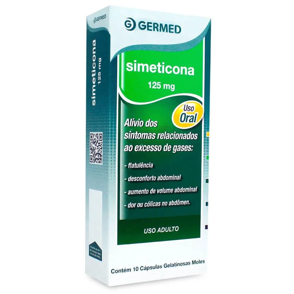 Simeticona Sabor Menta 125mg 10 Cápsulas Genérico Germed