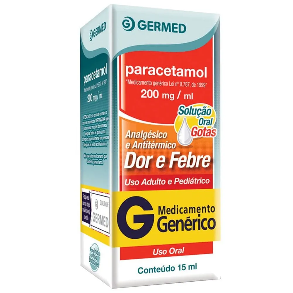 Paracetamol Gotas 200mg/ml 15ml Genérico Germed