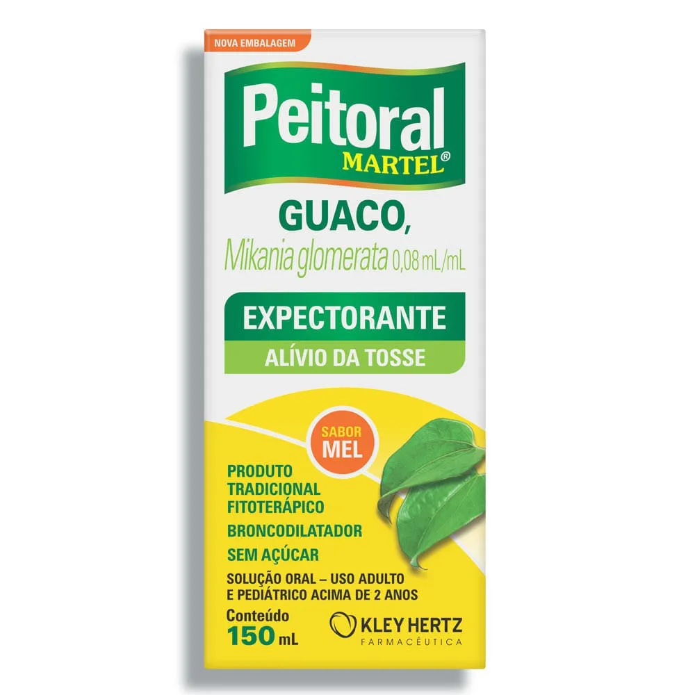 Peitoral Martel Xarope Expectorante com Guaco Sabor Mel 150ml