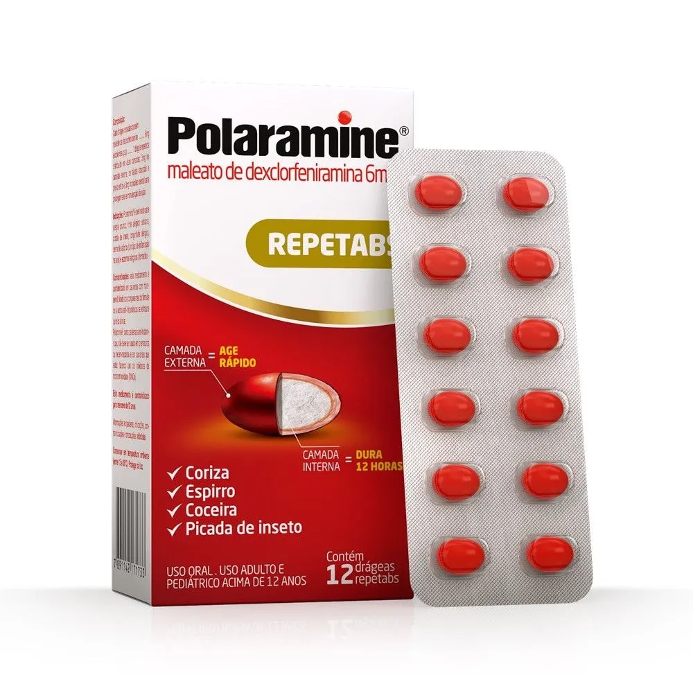 Polaramine 6mg 12 Drágeas
