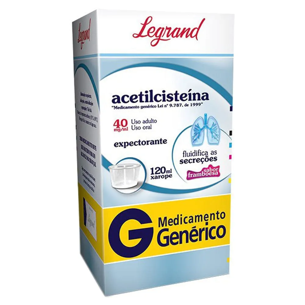 Acetilcisteína Genérico Legrand 40mg Adulto 120ml