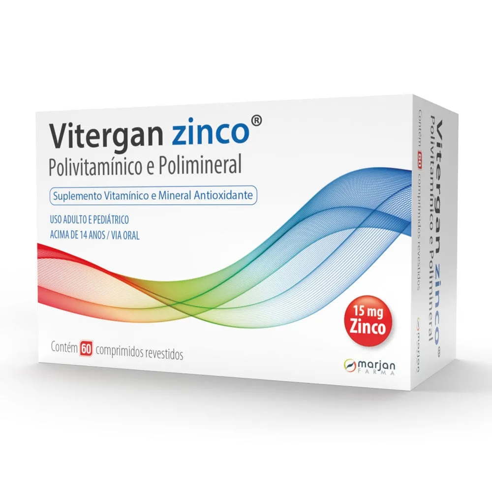 Vitergan Zinco 60 Comprimidos