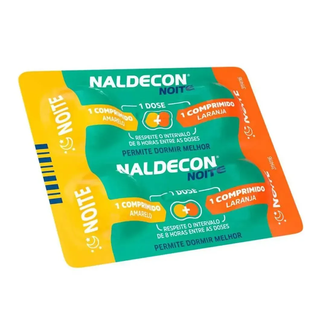 Naldecon Noite Antigripal Blíster c/ 4 Comprimidos