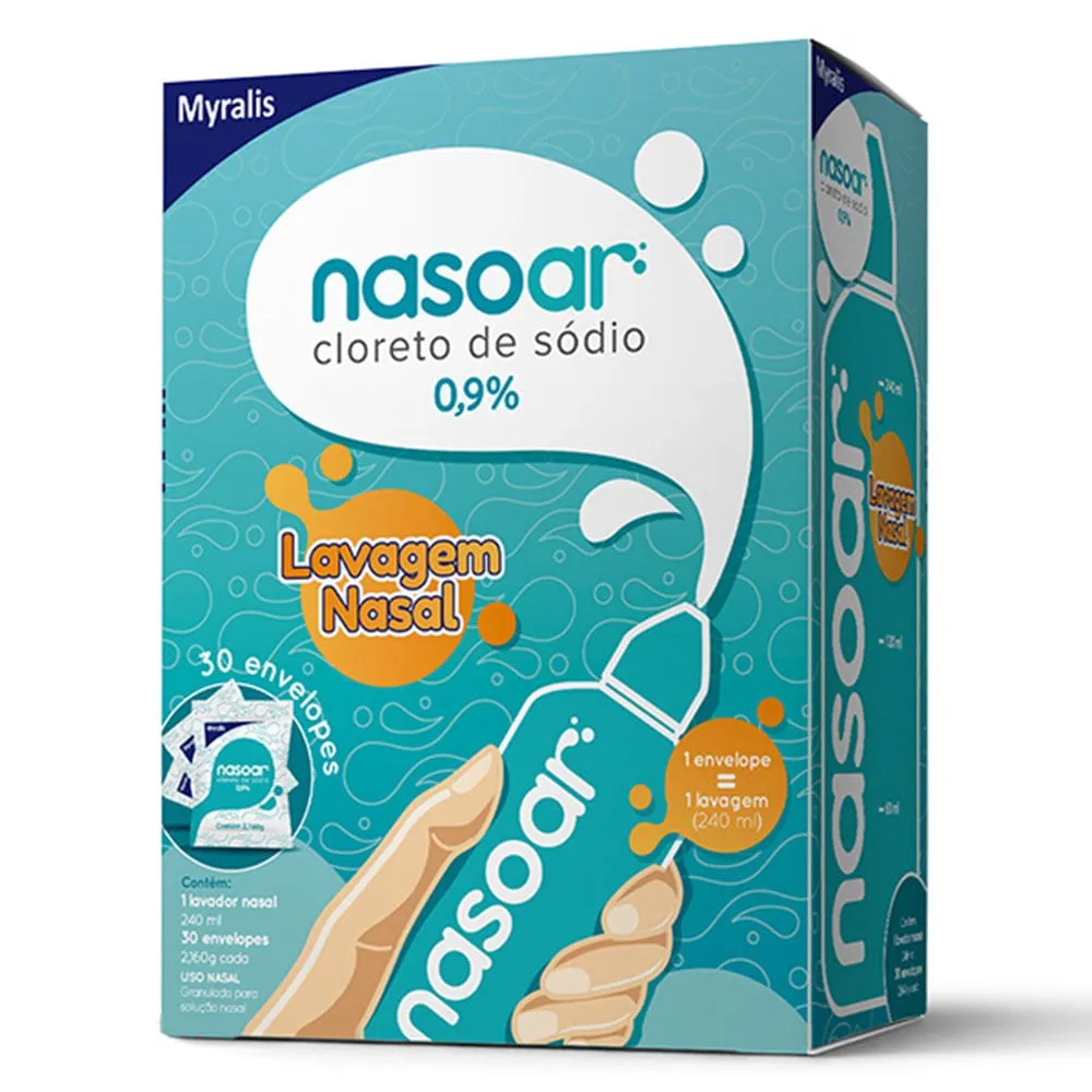 Nasoar 0,9mg/ml Granulado para Solução Nasal 240ml + 30 envelopes