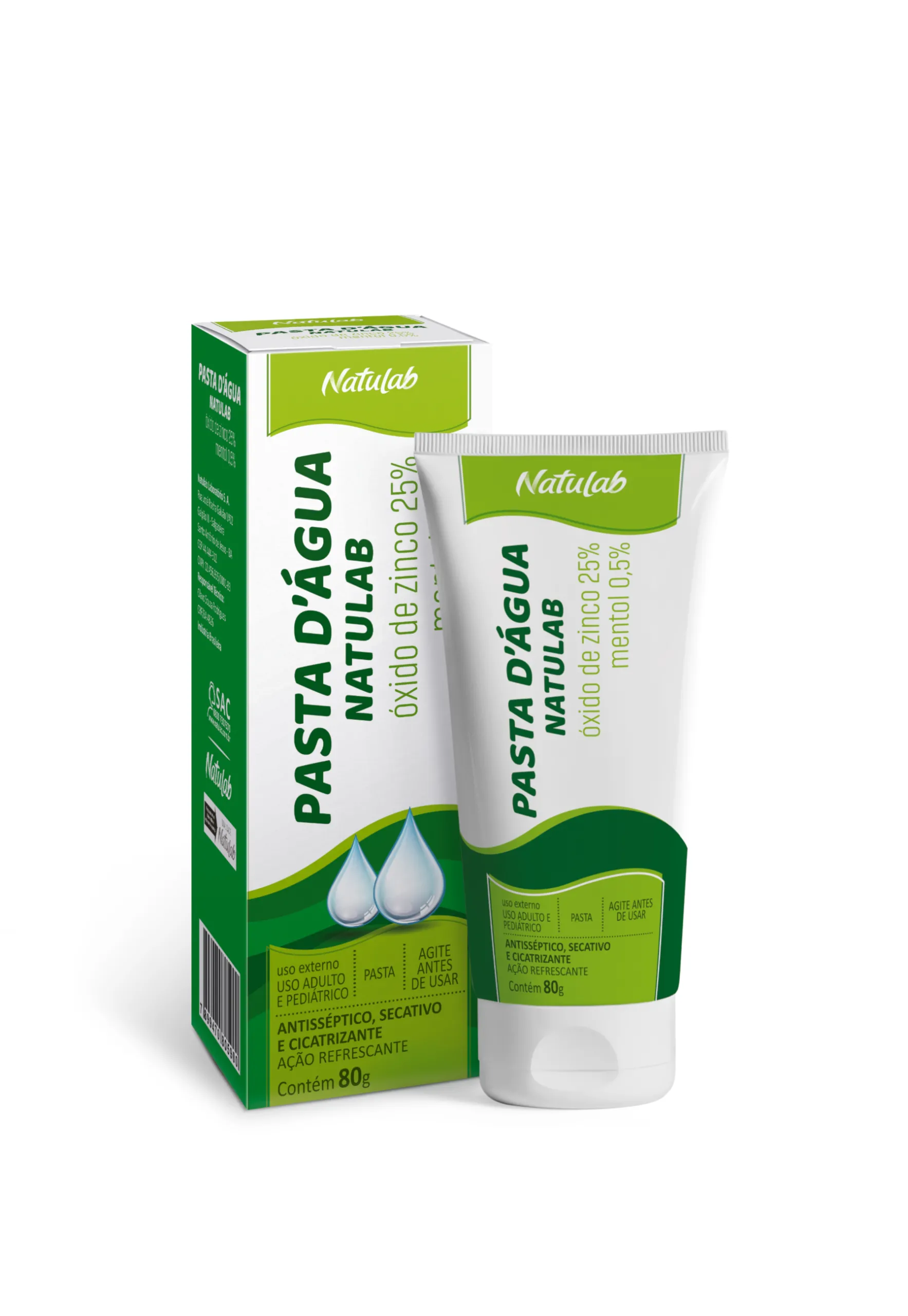 Pasta DÁgua Mentol Natulab 80g