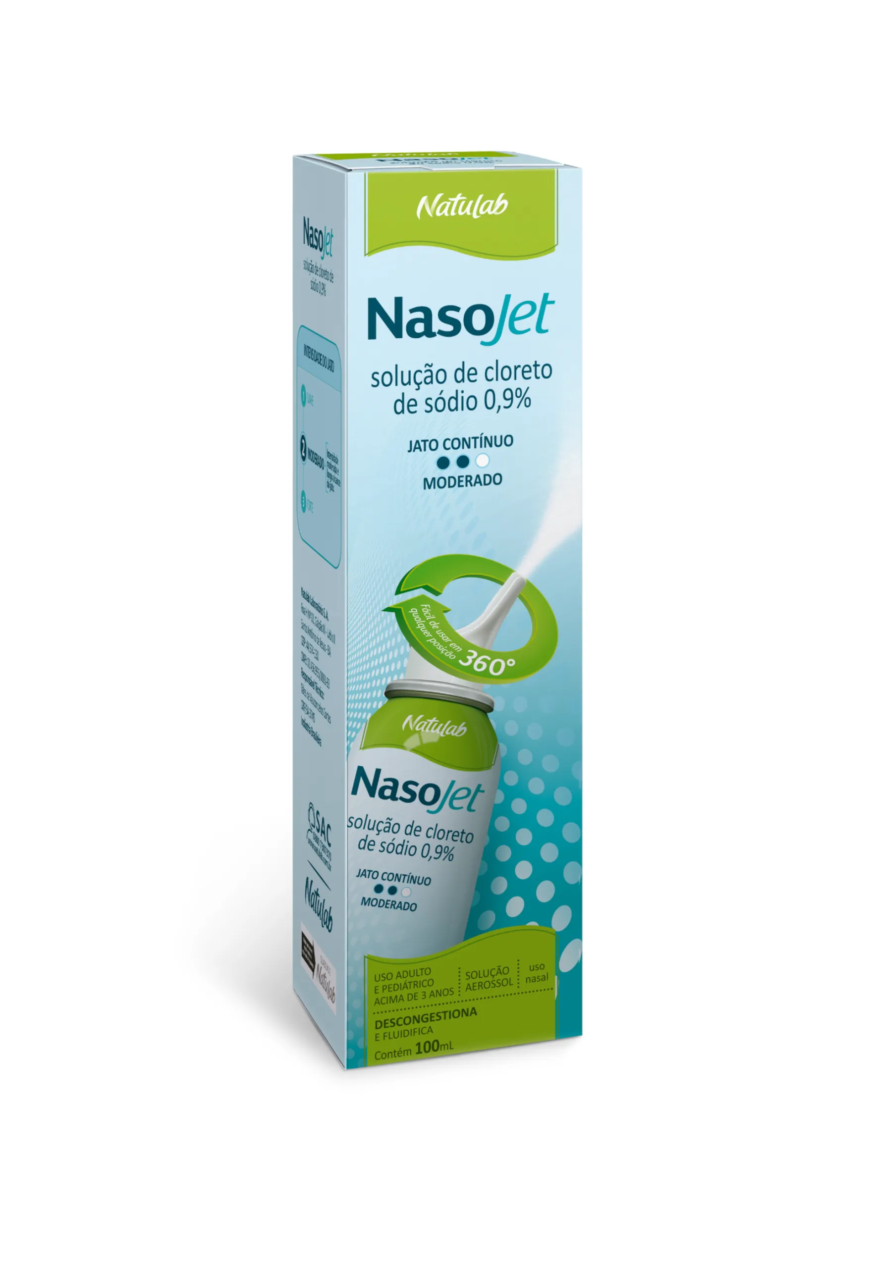 Nasojet Solução Nasal Jato Contínuo 9mg/ml 100ml