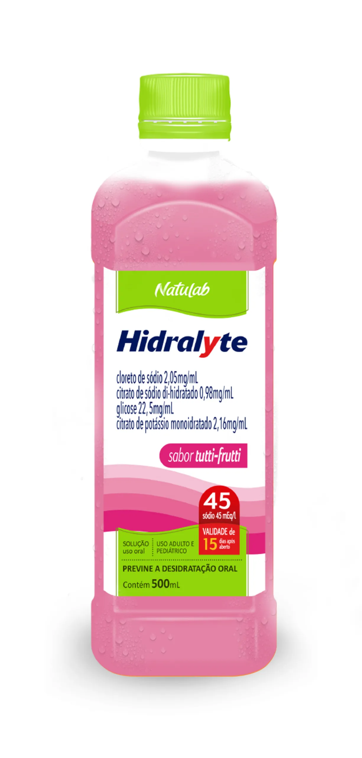 Soro de Reidratação Hidralyte 45 Sabor Tutti-Frutti 500ml