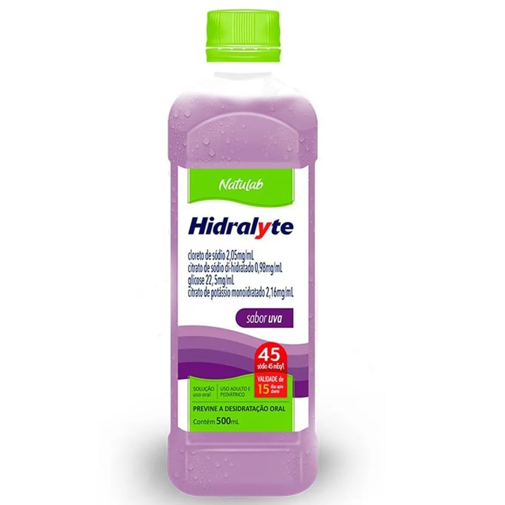 Soro de Reidratação Hidralyte 45 Sabor Uva 500ml