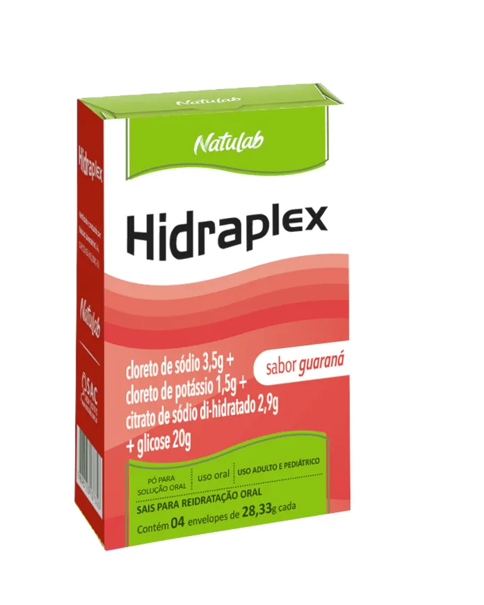 Sais para Reidratação Hidraplex Sabor Guaraná 4 envelopes