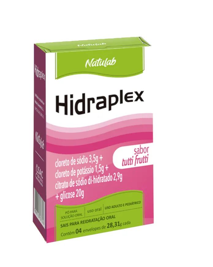 Sais para Reidratação Hidraplex Sabor Tutti-Frutti 4 envelopes