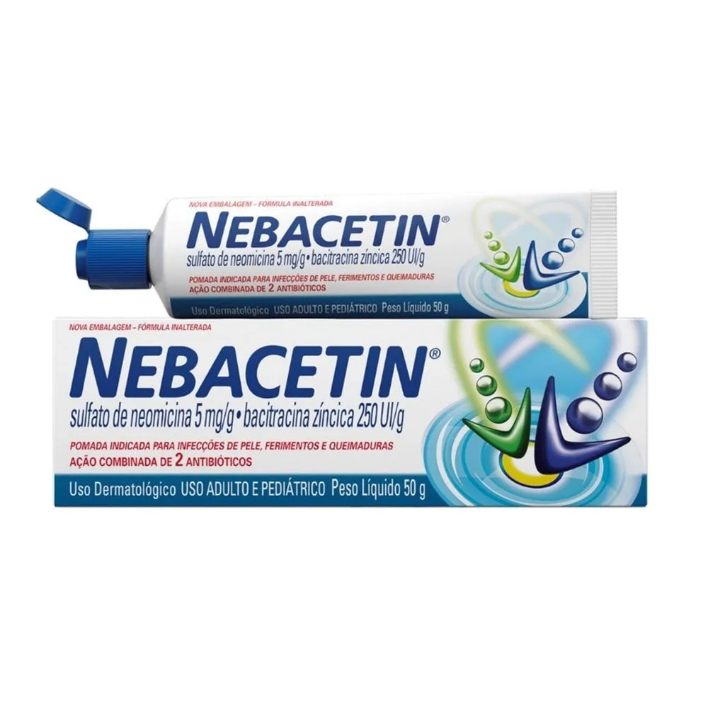 Nebacetin 5mg/g + 250UI/g Pomada 50g