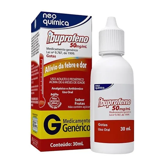 Ibuprofeno Gotas 50mg/ml 30ml Genérico Neo Quimica
