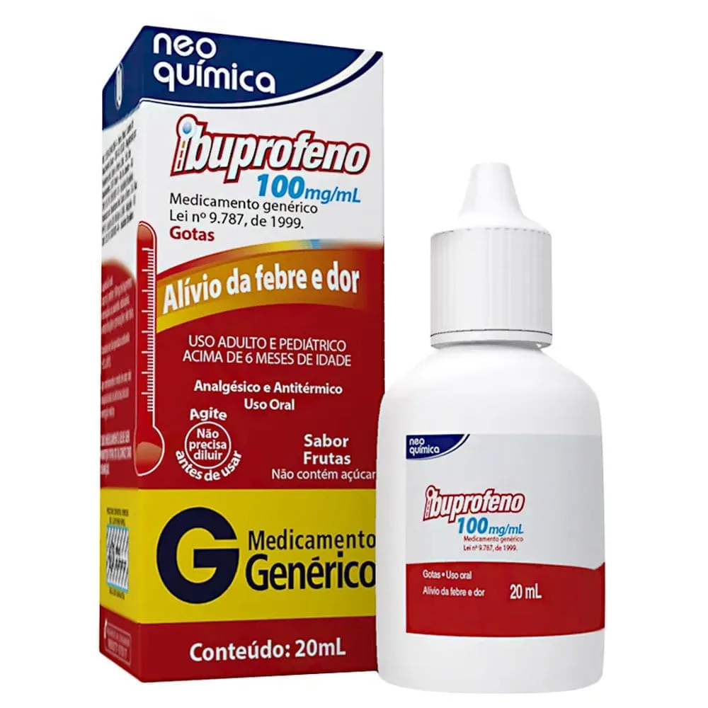 Ibuprofeno Gotas 100mg/ml 20ml Genérico Neo Quimica