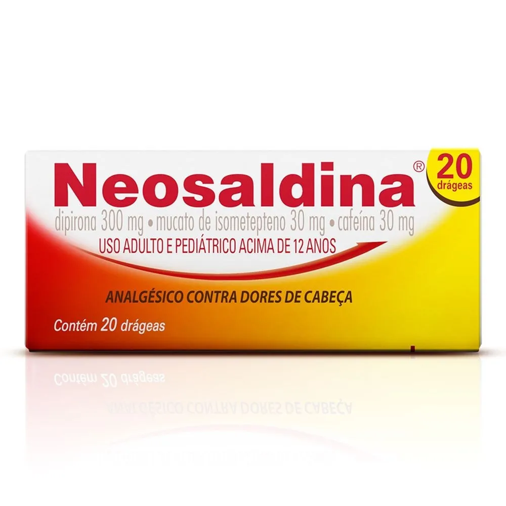 Neosaldina 30mg + 300mg + 30mg 20 Drágeas