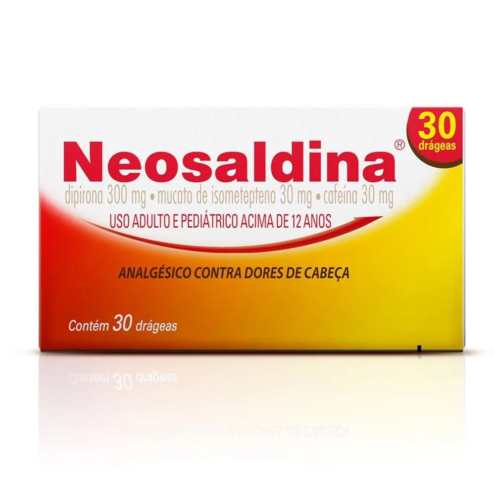 Neosaldina 30mg + 300mg + 30mg 30 Drágeas