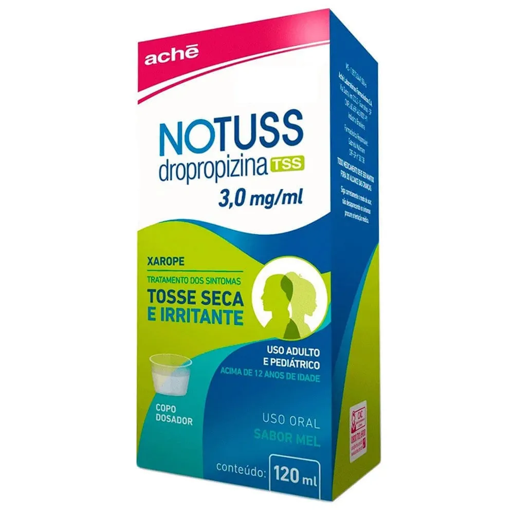 Notuss TSS Aché Xarope para Tosse Adulto 3,0mg/ml 120ml