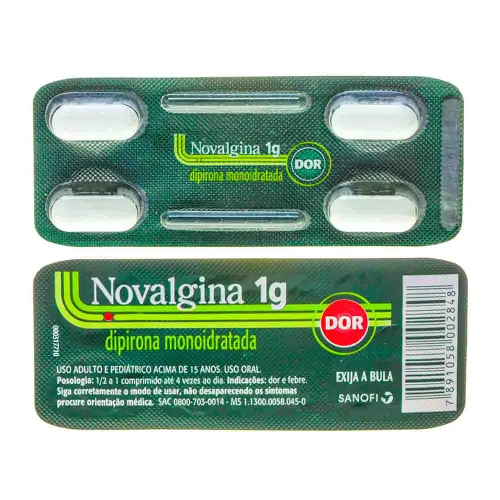 Novalgina 1g 4 Comprimidos