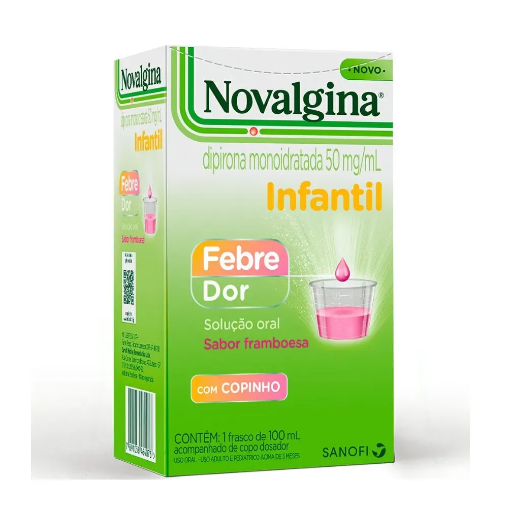 Novalgina Infantil (Dipirona Monoidratada) 50mg/ml solução oral 100mL