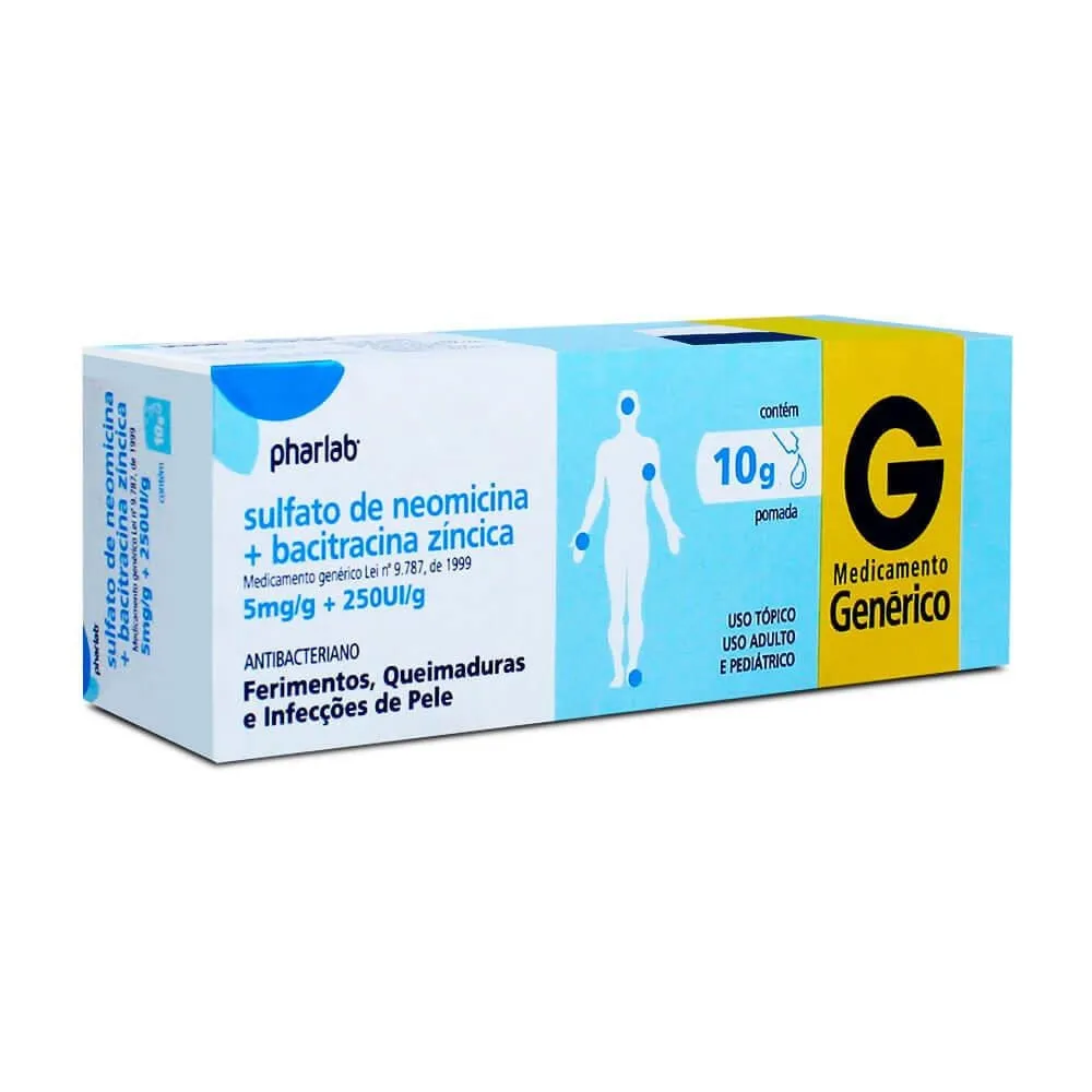 Neomicina+Bacitracina Pomada 10g Genérico Pharlab