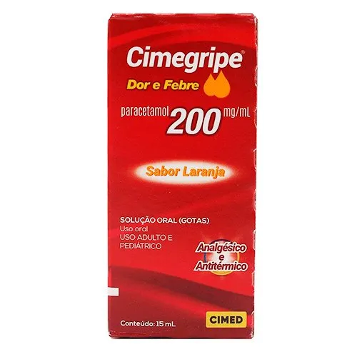 Cimegripe Dor e Febre Gts 200mg Fr 15ml