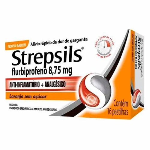 Strepsils 16 Pastilhas Sabor Laranja