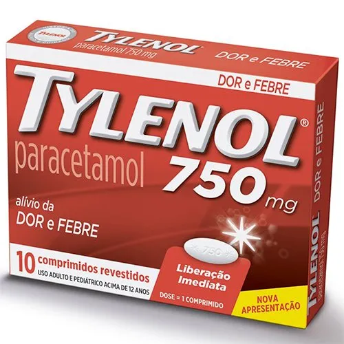 Tylenol 750mg 10 Comprimidos