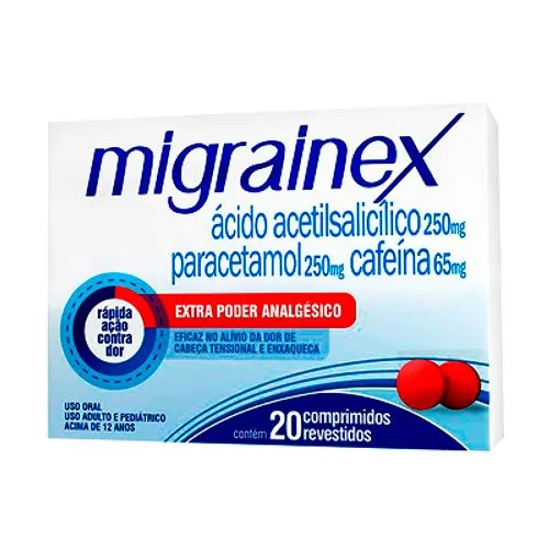 Migrainex 250+250+65mg 20 Comprimidos Revestidos