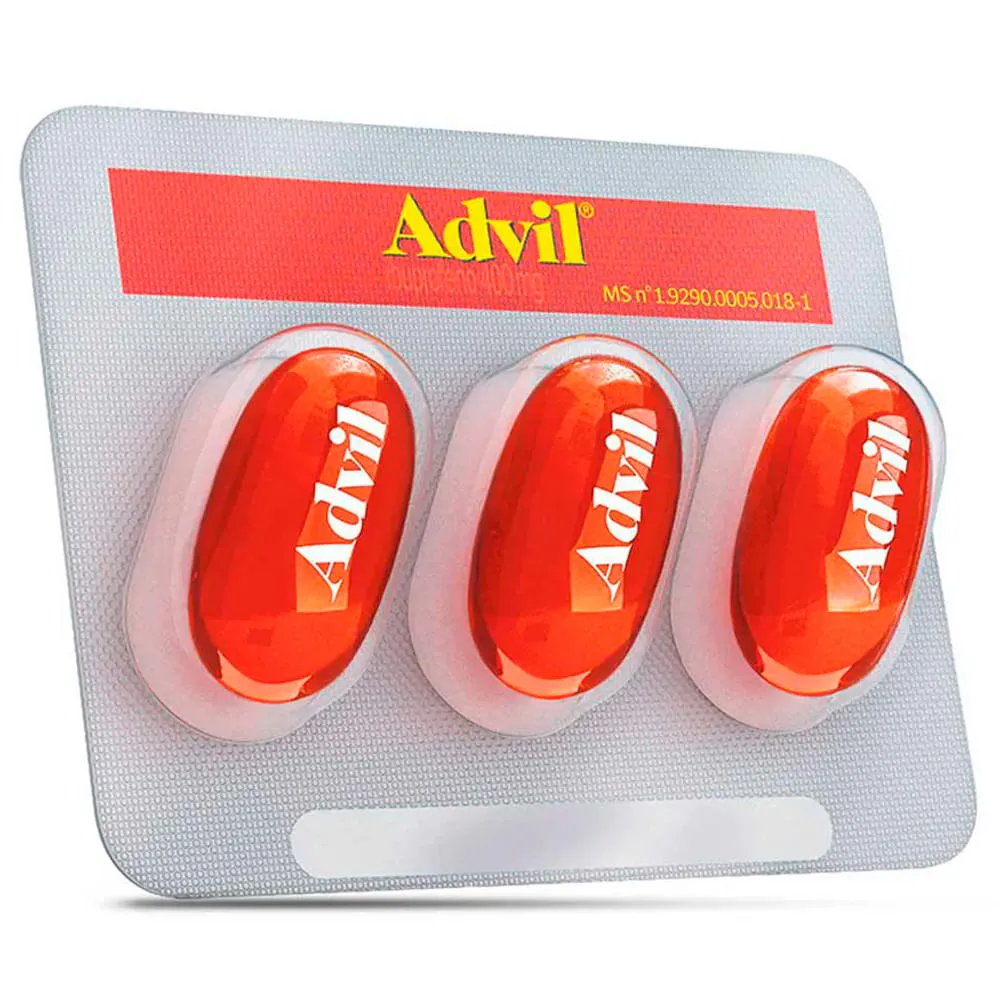 Advil 400mg 3 Cápsulas Ibuprofeno Pfizer